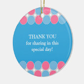 ベビーシャワーブルー&ピンクフェイバーオーナメント セラミックオーナメント (左)