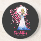 ベビーシャワーブロンド妊婦のレディ コースター (正面)