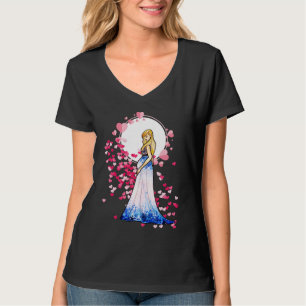 ベビーシャワーブロンド妊婦のレディ Tシャツ