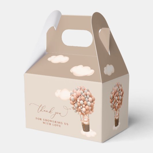 ベビーシャワーベアーバルーンお願いボックス フェイバーボックス (裏面サイド)