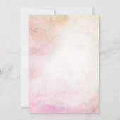 ベビーシャワーベビーイン開花ボヘミアンフラワーフェザー 招待状 (裏面)