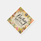 ベビーシャワーベビーイン開花メープルカンプキンズサンフラワー スタンダードカクテルナプキン (角)