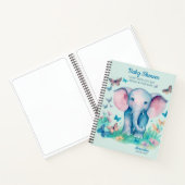 ベビーシャワーベビーエレファントゲストギフトリスト ノートブック (内部)