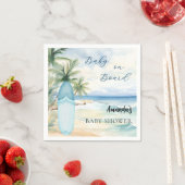 ベビーシャワーベビーオンボードサーフボード スタンダードカクテルナプキン (インサイチュ)