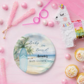 ベビーシャワーベビーオンボードサーフボード ペーパープレート (パーティー)