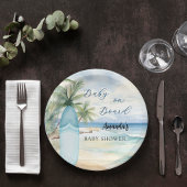 ベビーシャワーベビーオンボードサーフボード ペーパープレート