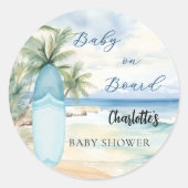 ベビーシャワーベビーオンボードサーフボード ラウンドシール (正面)