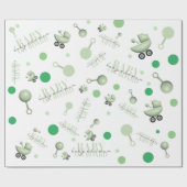 ベビーシャワーベビーオンボード招待状シール ラッピングペーパー (フラット)