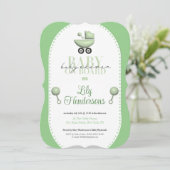 ベビーシャワーベビーオンボード招待状パーティの招待状 招待状 (スタンド正面)