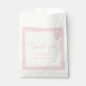 ベビーシャワーベビーガールパステルピンク水玉模様 フェイバーバッグ (正面)