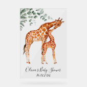 ベビーシャワーベビーキリン アクリルサイン (正面)