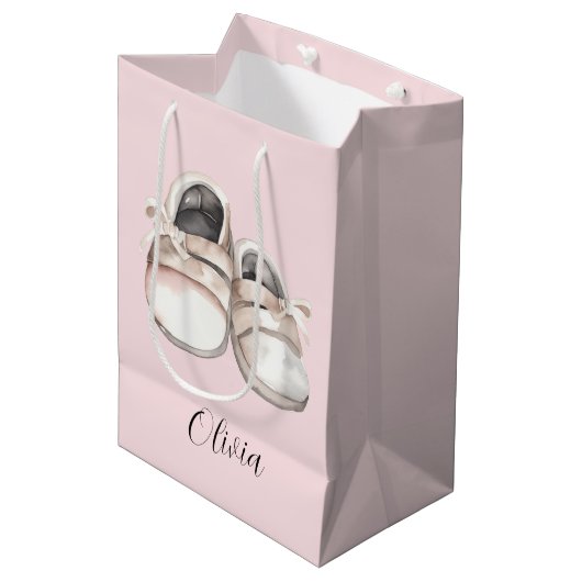 ベビーシャワーベビーシューズ ミディアムペーパーバッグ (正面アングル)