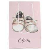 ベビーシャワーベビーシューズ ミディアムペーパーバッグ (裏面)