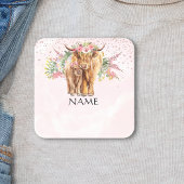 ベビーシャワーベビーハイランドカウネームタグ スクエアシール