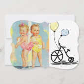 ベビーシャワーベビーパーティーデスティニーの運命 招待状 (裏面)