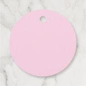 ベビーシャワーベビーピンクウォーターカスタムカラー フェイバータグ (裏面)