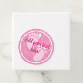 ベビーシャワーベビーピンクウォーターカスタムカラー フェイバータグ (インサイチュ)