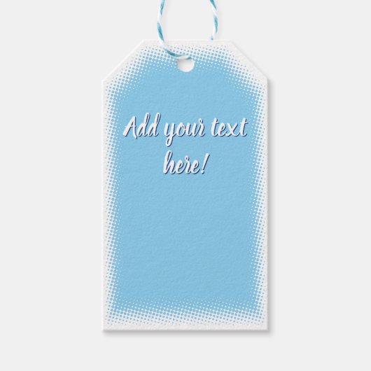 ベビーシャワーベビーブルーカスタム ギフトタグ (正面)