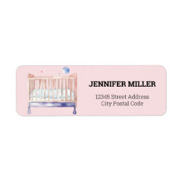 ベビーシャワーベビーベッド ラベル