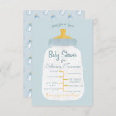 ベビーシャワーベビーボトル招待状 招待状 (正面/裏面)