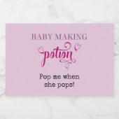 ベビーシャワーベビーメイキングポーション好みピンクミニ スパークリングワインラベル (シングルラベル)
