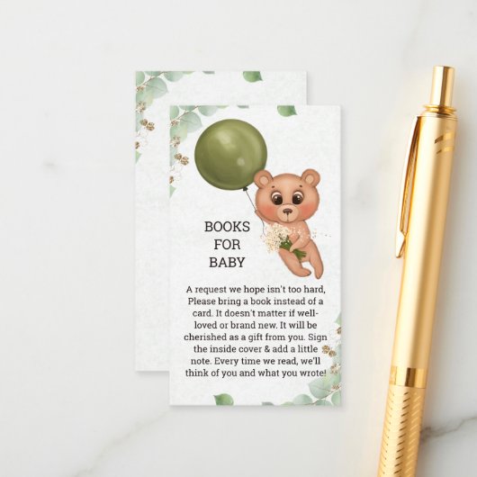 ベビーシャワーベビー依頼カード エンクロージャーカード (正面/裏面インサイチュ)