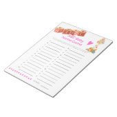 ベビーシャワーベビー名ゲームベビーガール ノートパッド (アングル)