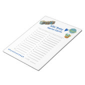 ベビーシャワーベビー名遊技男の赤ちゃんトレンディーおもしろい ノートパッド (アングル)