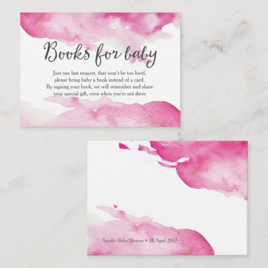 ベビーシャワーベビー帳 エンクロージャーカード (正面/裏面)