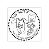 ベビーシャワーベビー衣服ゴムスタンプ ラバースタンプ (インプリント)