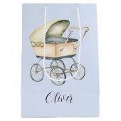 ベビーシャワーベビー車 ミディアムペーパーバッグ (裏面)