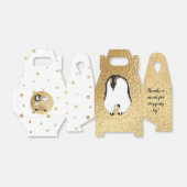 ベビーシャワーペンギンママとベビー フェイバーボックス (折り畳みなし)