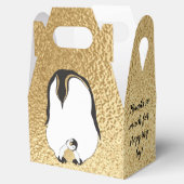 ベビーシャワーペンギンママとベビー フェイバーボックス (オープン)