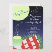 ベビーシャワーホタル風景風景 招待状 (正面)