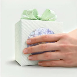 ベビーシャワーボヘミアンフラワーズ&フェザー ラウンドシール