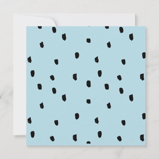 ベビーシャワーボホラマ紙吹雪スクエア サンキューカード (裏面)