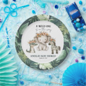 ベビーシャワーボホーサファリ ペーパープレート (パーティー)