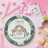 ベビーシャワーボホーサファリ ペーパープレート (パーティー)