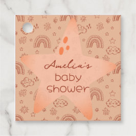 ベビーシャワーボホーピーチ天気 フェイバータグ