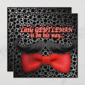 ベビーシャワーボーイひげそりカード 招待状 (正面/裏面)