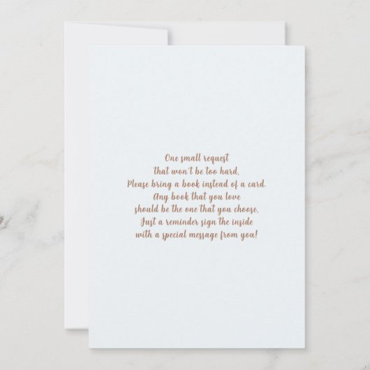 ベビーシャワーボーイストーク招待状 招待状 (裏面)