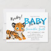 ベビーシャワーボーイタイガー 案内状 (正面)