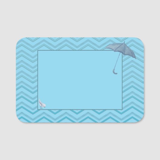 ベビーシャワーボーイバード&アンブレラ 名札 (正面)