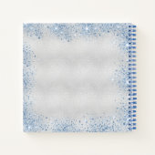 ベビーシャワーボーイブルーテディベアフローラゲストブック ノートブック (裏面)