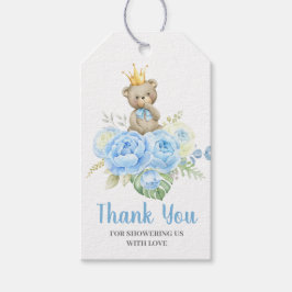 ベビーシャワーボーイブルーベア ギフトタグ