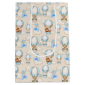 ベビーシャワーボーイブルー ミディアムペーパーバッグ (裏面)