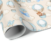ベビーシャワーボーイブルー ラッピングペーパー (ロールコーナー)
