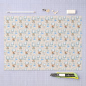 ベビーシャワーボーイブルー 薄葉紙 (クラフト)