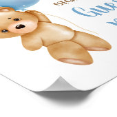 ベビーシャワーボーイベアーゲストブック ポスター (角)