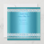 ベビーシャワーボーイベビーブルーパールアンブレラ 招待状 (裏面)